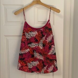 Tropical Leaf Print Women's Tank - Multicolor